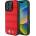 BMW M Perforated And Stitched Line MagSafe калъф за iPhone 16 Pro Max - червен (3666339324278)