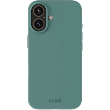 Holdit Калъф Holdit - Silicone, iPhone 16, Moss Green (7330985165085)