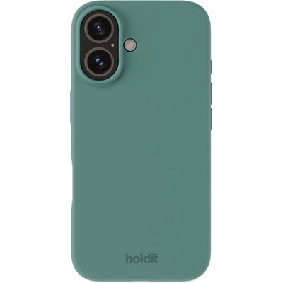 Holdit Калъф Holdit - Silicone, iPhone 16, Moss Green (7330985165085)
