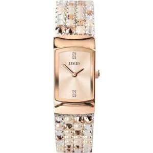 Seksy Дамски часовник Seksy Iridescent Pink Slim Swarovski Crystals - S-2952.37 (S-2952.37) Часовници