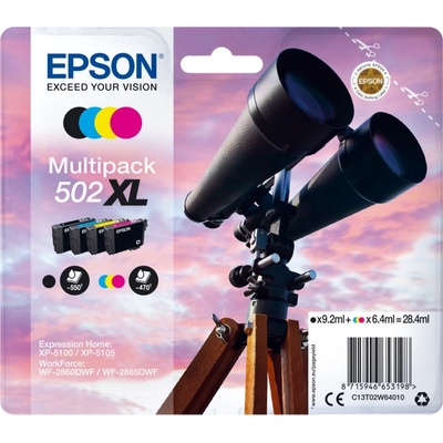 Epson Мастилена касета, EPSON, Tinte C13T02W64010 Nr. 502XL Multipack BKCMY, черен и цветен (C13T02W64010)