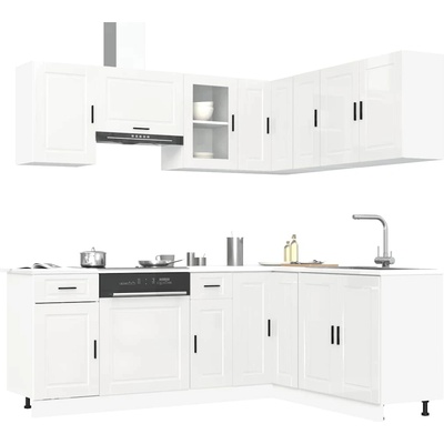 vidaXL Комплект кухненски шкафове от 11 части Porto, инженерно дърво (3314963)