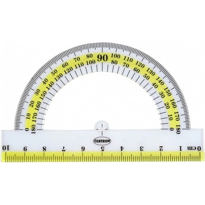 Транспортир Centrum, 10cm, прозрачен (OK997)