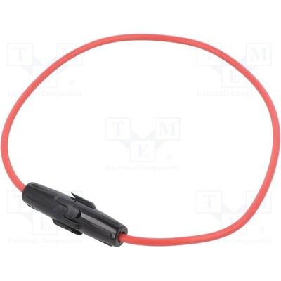 OPTIFUSE LPC-08B-18R Zásuvka; 5x20mm; Imax: 10A; Kontakty: mosaz; Výv: vodiče; 18AWG