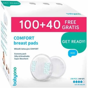 Image 1 of Babyono Подплънки за кърмачки Babyono - Comfort, 140 броя (5901435408681)
