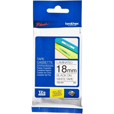 Páska Brother 18mm TZE241, čierna na bielu