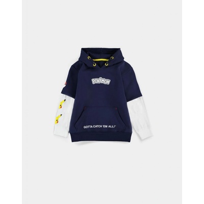 Pokémon Core Boys Double Sleeve Hoodie Blue