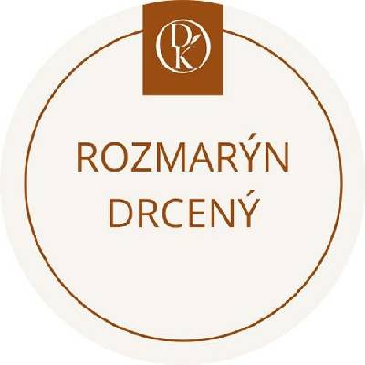 Davídkovo koření Etiketa Rozmarýn drcený béžová průměr 4,5 cm 1 ks