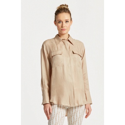 Gant relaxed flap pocket shirt hnedá