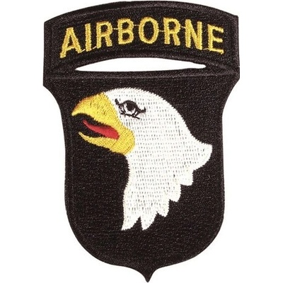 Nášivka US Airborne 101st Division AB - čierna