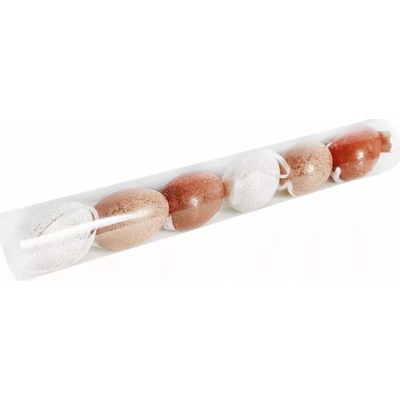 Lepaso Vajíčka pvc 6ks/6cm hnědá mix