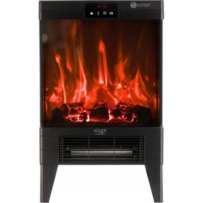 Adler Elektrický krb stojící 2000 W 3D efekt plamene černý