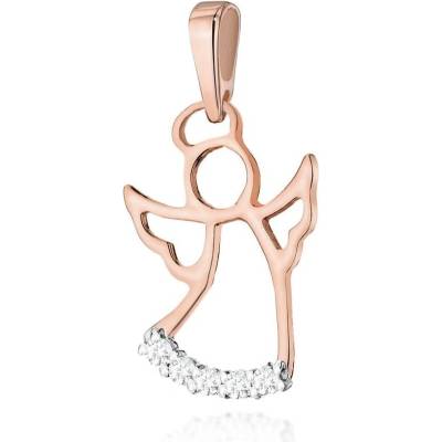 Blink Blink Diamantový prívesok z ružového zlata ANJEL 0.07 ct 4620RDB
