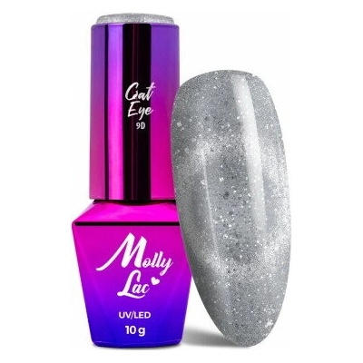 Molly Lac Cat Eye Foxy Eyes 550 Silver Grey magnetický efekt kočičích očí 10 g