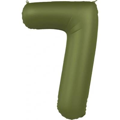 Folat Balónek fóliový číslo 7 Olivově zelená matný 86 cm
