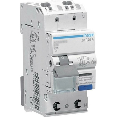 Hager ADS906D 2-pólový 6 A 0.03 A 240 V