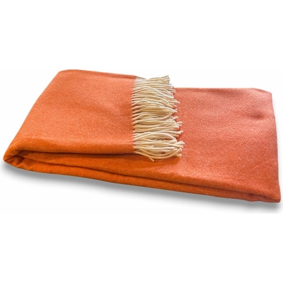 Balkanova Vlněná deka Egea merino 3 oranžová extra jemná 200x140