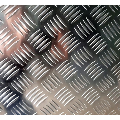Hliníkový plech s drážkovaným povrchem 2mm, formát 500x500mm