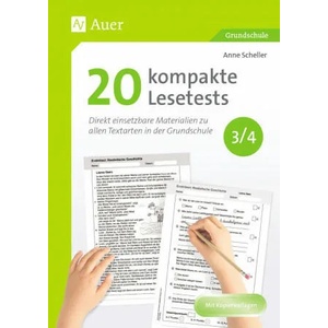 20 kompakte Lesetests für Klasse 3/4 | Anne Scheller (ISBN: 9783403086031)