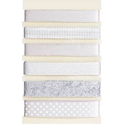 Galeria Papieru Stuhy dekorační stříbrná sada, 1 m x 6 ks