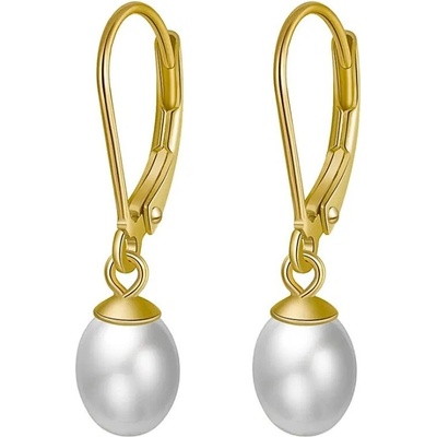 Majya stříbrné náušnice JANNY pozlacené 11676