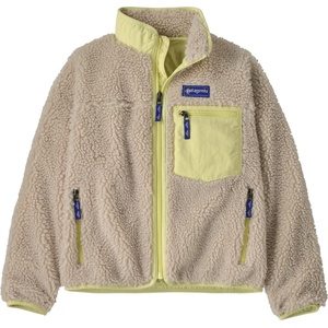 Patagonia Детско поларено яке Patagonia Kid's Retro-X Jacket Casual jacket - Hut Tripper Label: Natural / Vellum Green (703-6211-0513)