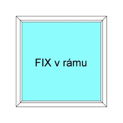 Ekosun Plastové okno 90x140 Fix v Rámu Ekosun 70