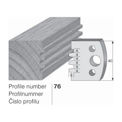 IGM profil 076 - pár omezovačů 40x4mm SP