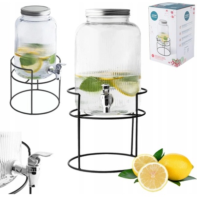 Altom Design Sklenice na stojanu s kohoutkem 4 l pro výdej vody z džusu