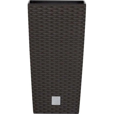 PROSPERPLAST Květináč RATO SQUARE 17x17x32.4cm umbra