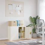 vidaXL Шкаф за папки бял 90x40x70 см стомана (339720)