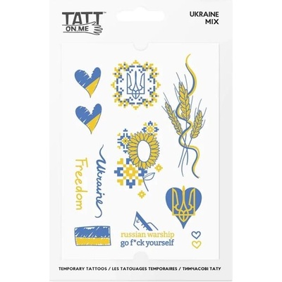 TATTonMe Водоустойчиви временни татуировки Украйна микс (TMUkraine)