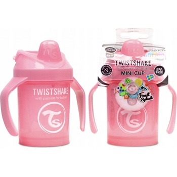 Twistshake hrnek učící pastelově růžová 230 ml