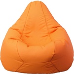 PUFRELAX Пуф, круша, 220л. , Nirvana Hobbit - Panama Neon Orange, водоустойчив, Перящ се калъф, Пълнеж от Полистиролни перли (PUF-G-NH-PEX-NEOR) - topmall