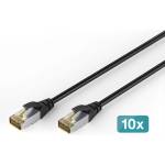 ASSMANN CAT6A S-FTP пач кабел 1 м, черен (опаковка от 10 броя) (DK-1644-A-010-OD-10)