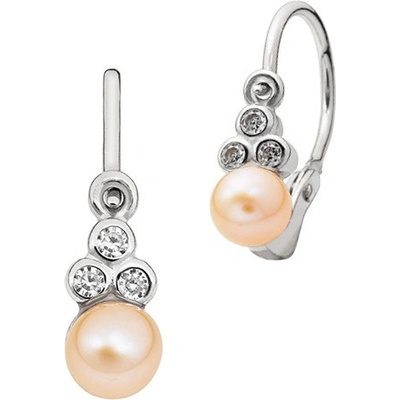 Soluna dětské z bílého zlata s perlou 235-0296