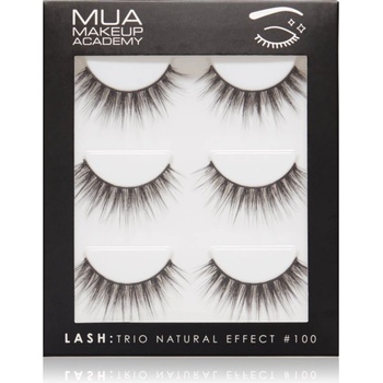 MUA Makeup Academy Lashes Natural Effect изкуствени мигли #100 3 чифт