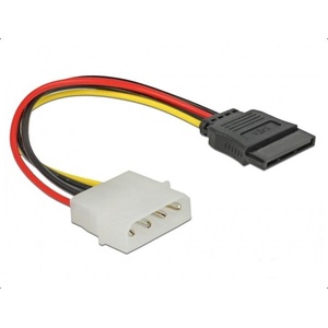 Delock Кабел DeLock Molex 4 pin към SATA 15 pin, 12 cm (DELOCK-60100)