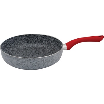 Sapir Дълбок тиган ZEPHYR Actual line ZP 1319 NM26D, 26х6.8 см, Мраморно-керамично покритие, Индукция, Сив/червен (1319120081)