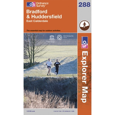 Bradford / Huddersfield 1:25.000 turistická mapa OS #288