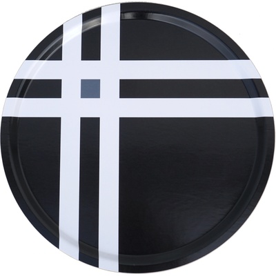 Born in Sweden Поднос за сервиране Cross Thick 31 см черен (7340306-1)
