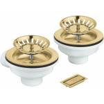 GROHE Комплект за източване на двойна мивка Grohe Gold (40997GN0) Мивка за вграждане