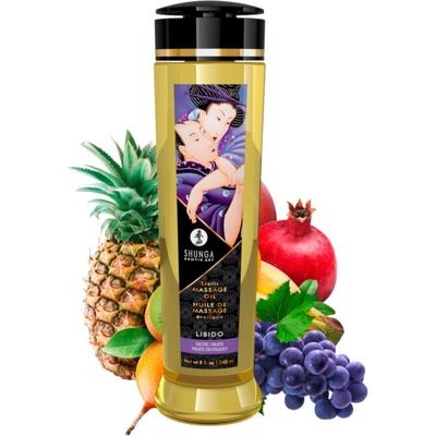 Shunga Libido masážní olej vůně tropického ovoce 250 ml – Zboží Dáma