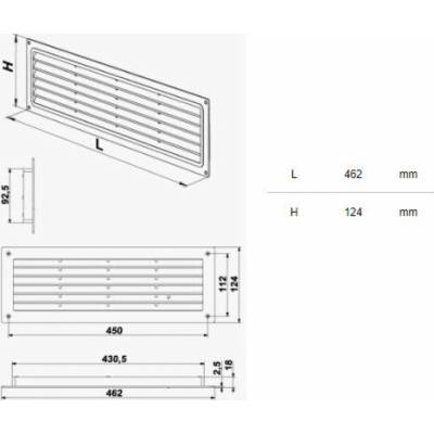 Haushalt MV 450 462 x 124 mm bílá