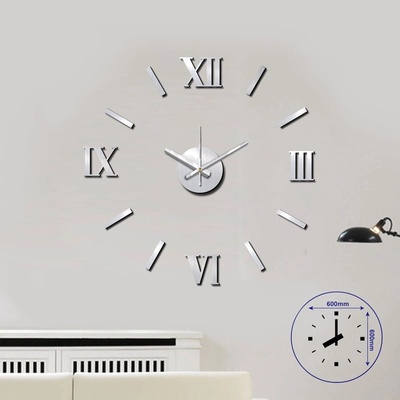 Splendid Стенен часовник Sticker Romer, диаметър 60 cm, сребрист (6120280017)