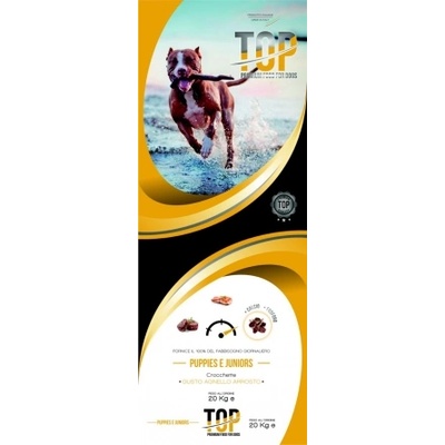 Top Dog - Puppy & Junior - Суха храна за подрастващи кученца с говеждо и агнешко месо 20 кг