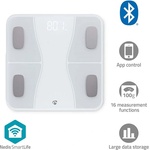 Nedis BTHPS11WT Bluetooth смарт персонална везна, максимално натоварване 180 кг, Android / IOS (BTHPS11WT)