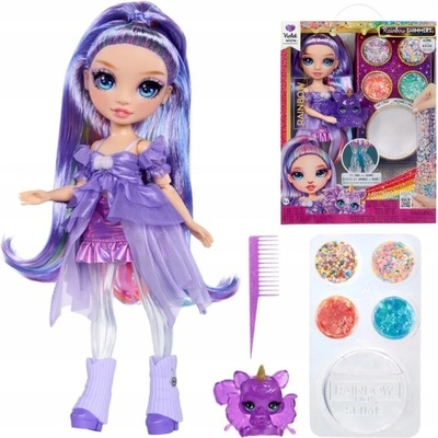 Rainbow High Junior Fashion bábika v pyžamku Violet
