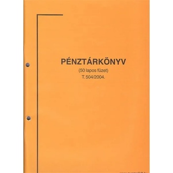 A. szny. 504 А4, състоящ се от 50 листа Формуляр "Касова книга (a.szny.504)