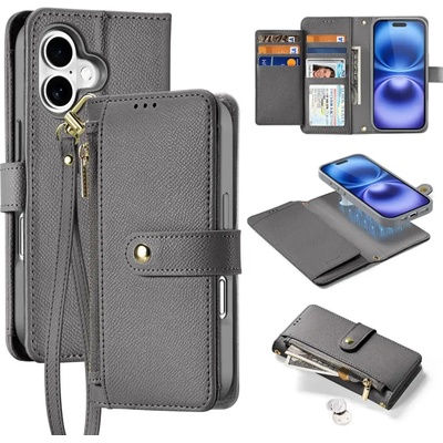 Dux Ducis Кожен калъф Dux Ducis Lawa за iPhone 16 - сив (6934913004913)